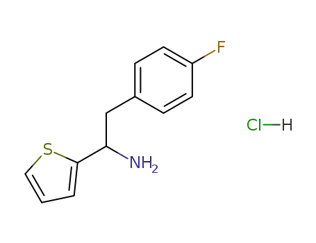Molecular Structure of 80154-80-9 (2-(4-fluorophenyl)-1-thiophen-2-yl-ethanamine hydrochloride)