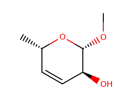 Molecular Structure of 100164-73-6 (Methyl-3,4,6-tridesoxy-α-D-threo-hex-3-enopyranosid)
