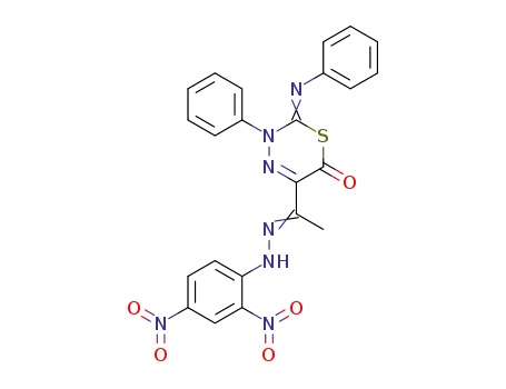 5-{1-[(2,4-Dinitro-phenyl)-hydrazono]-ethyl}-3-phenyl-2-[(Z)-phenylimino]-2,3-dihydro-[1,3,4]thiadiazin-6-one