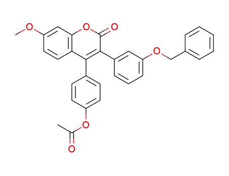 3-(m-benzyloxyphenyl)-4-(p-acetoxyphenyl)-7-methoxycoumarin