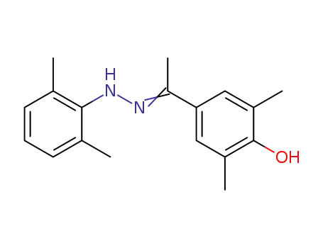Molecular Structure of 75475-99-9 (3,5-dimethyl-4-hydroxyacetophenone 2,6-dimethylphenylhydrazone)