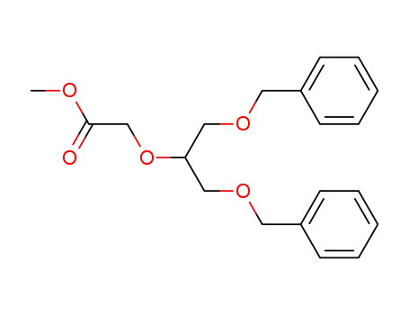 Molecular Structure of 112474-97-2 (Acetic acid, [2-(phenylmethoxy)-1-[(phenylmethoxy)methyl]ethoxy]-,
methyl ester)