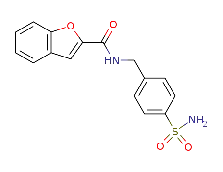Molecular Structure of 90141-25-6 (Benzofuran-2-carboxylic acid 4-sulfamoyl-benzylamide)
