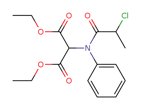 Molecular Structure of 131843-52-2 (Diethyl 2-(2-Chloro-N-phenylpropanamido)malonate)