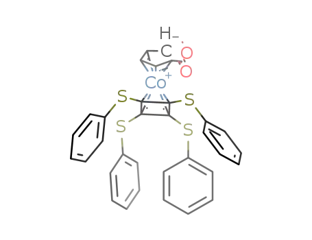 (η5-(methoxycarbonyl)cyclopentadienyl)(η4-tetrakis(phenylthio)cyclobutadiene)cobalt(I)