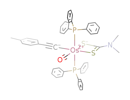 [Os(CO)(CCC<sub>6</sub>H<sub>4</sub>CH<sub>3</sub>)(S<sub>2</sub>CN(CH<sub>3</sub>)2)(P(C<sub>6</sub>H<sub>5</sub>)3)2]