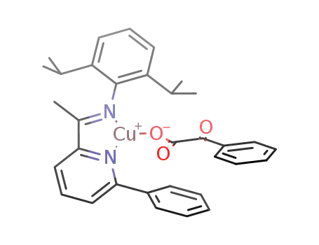 (C<sub>6</sub>H<sub>5</sub>C<sub>5</sub>H<sub>3</sub>NC(CH<sub>3</sub>)NC<sub>6</sub>H<sub>3</sub>(CH(CH<sub>3</sub>)2)2)Cu(O<sub>2</sub>CC(O)C<sub>6</sub>H<sub>5</sub>)