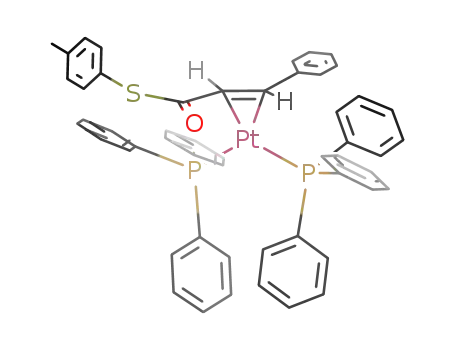 [Pt(P(C<sub>6</sub>H<sub>5</sub>)3)2(CH<sub>3</sub>C<sub>6</sub>H<sub>4</sub>SC(O)CHCHC<sub>6</sub>H<sub>5</sub>)]