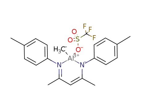 (2-(p-tolylamino)-4-(p-tolylimino)-2-pentene)AlMe(OSO<sub>2</sub>CF<sub>3</sub>)