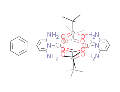 Molecular Structure of 1135444-61-9 (bis(2,6-diaminopyridine)tetra(μ-O,O'-trimethylacetato)dicopper(II)*benzene)