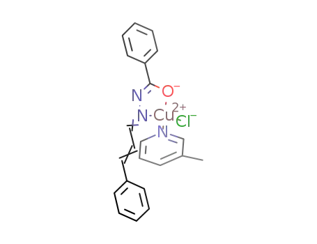 Molecular Structure of 950488-05-8 (CuCl((C<sub>6</sub>H<sub>5</sub>)2(CH)3N<sub>2</sub>CO)(C<sub>5</sub>H<sub>4</sub>NCH<sub>3</sub>))