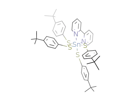 Sn(SC<sub>6</sub>H<sub>4</sub>(t-Bu)-p)4(2,2'-bipyridine)