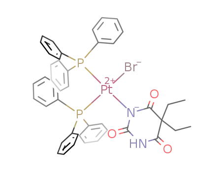 [PtBr(C<sub>8</sub>H<sub>11</sub>N<sub>2</sub>O<sub>3</sub>)(P(C<sub>6</sub>H<sub>5</sub>)3)2]