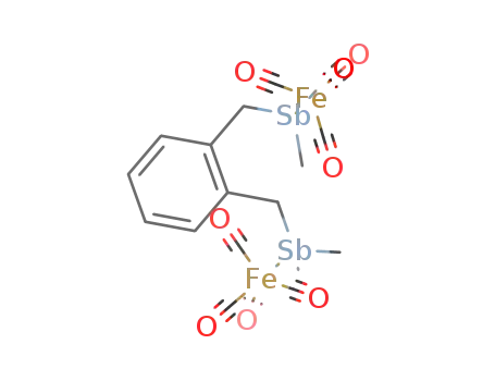 [(Fe(CO)4)2(1,2-C<sub>6</sub>H<sub>4</sub>(CH<sub>2</sub>SbMe<sub>2</sub>)2)]
