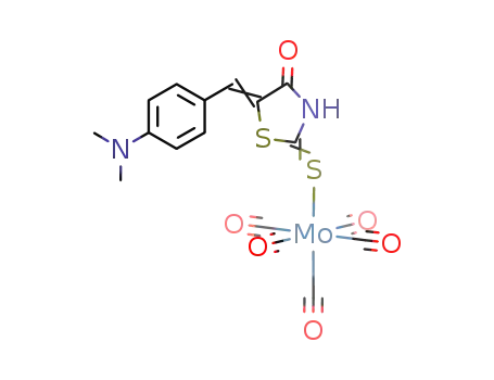 Molecular Structure of 952576-76-0 (Mo(CO)5[5-(4-dimethylaminobenzylidene)rhodanine])