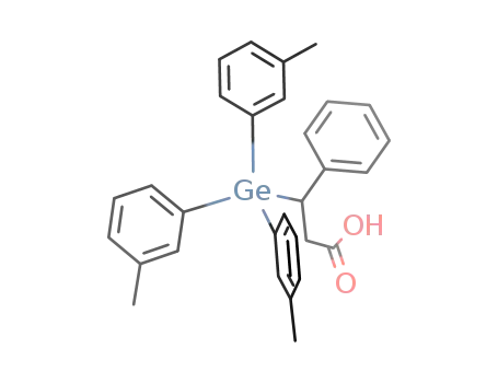 Molecular Structure of 678995-91-0 (Benzenepropanoic acid, b-[tris(3-methylphenyl)germyl]-)