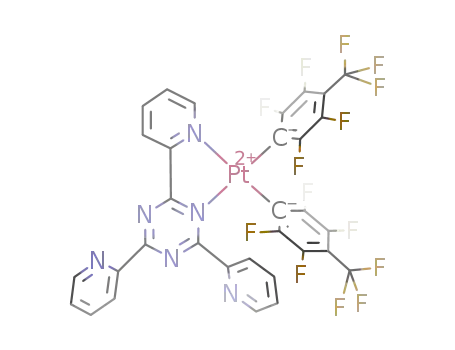 cis-bis(4-trifluoromethyl2,3,5,6-tetrafluorophenyl)(2,4,6-tris(2-pyridyl)-1,3,5-triazine)platinum(II)
