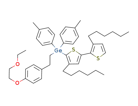[4,3'-di-(n-hexyl)-[2,2']bithiophenyl-5-yl]-{2-[4-(2-ethoxyethoxy)phenyl]ethyl}di-para-tolylgermane