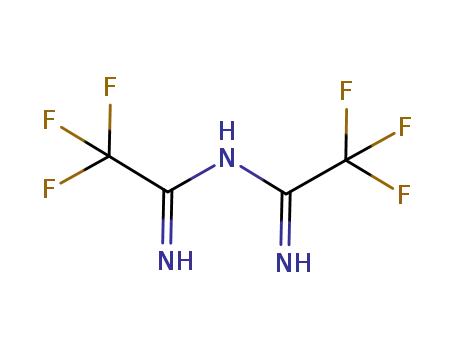 Molecular Structure of 675-05-8 ((1E)-N-[(1Z)-1-amino-2,2,2-trifluoroethylidene]-2,2,2-trifluoroethanimidamide)