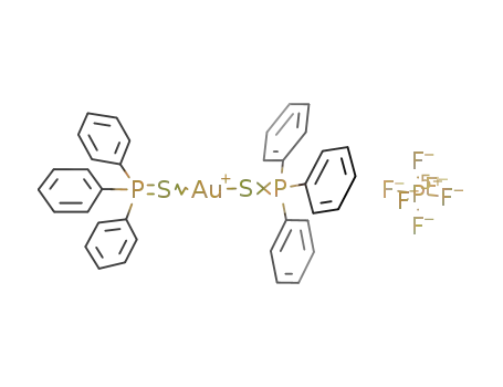 Au(P(C<sub>6</sub>H<sub>5</sub>)3S)2<sup>(1+)</sup>*PF<sub>6</sub><sup>(1-)</sup>=[Au(P(C<sub>6</sub>H<sub>5</sub>)3S)2]PF<sub>6</sub>
