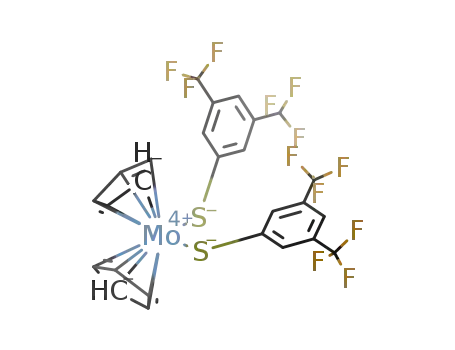 Molecular Structure of 901311-68-0 (molybdocene bis(S-3,5-bis(trifluoromethyl)thiophenol))