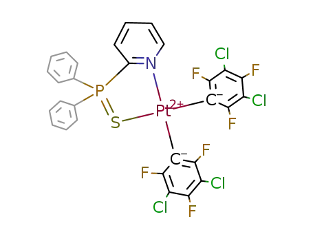 cis-Pt(3,5-dichlorotrifluorophenyl)2(SP(C<sub>5</sub>H<sub>4</sub>N)(C<sub>6</sub>H<sub>5</sub>)2)