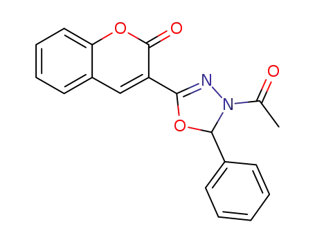 3-(4-acetyl-5-H-5-phenyl-4,5-dihydro-1,3,4-oxadiazol-2-yl)-2H-chromen-2-one