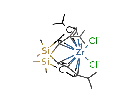 ZrCl2[(Me2Si)2(η(5)-C5H2-4-CHMe2)(η(5)-C5H-3,5-(CHMe2)2)]