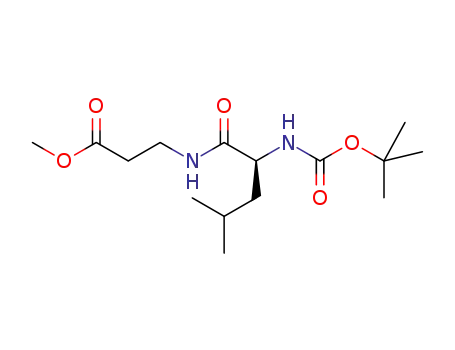 Molecular Structure of 1160927-49-0 (3-(2-tert-butoxycarbonylamino-4-methylpentanoylamino)-propionic acid methyl ester)