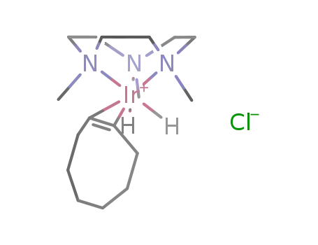 Molecular Structure of 639482-84-1 ([(1,4,7-trimethyl-1,4,7-triazacyclononane)Ir(H)2(cyclooctene)]Cl)