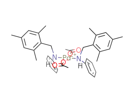 [Pd(OAc)2(NHPh-CH<sub>2</sub>-2,4,6-Me<sub>3</sub>C<sub>6</sub>H<sub>2</sub>)2]