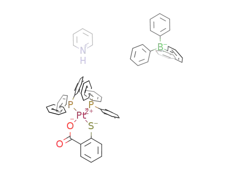Molecular Structure of 557766-96-8 ([(triphenylphosphine)2Pt(thiosalicylate)...pyridinium][tetraphenylborate])