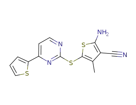 2-amino-4-methyl-5-[4'-(2-thienyl)pyrimidin-2'-ylthio]thiophene-3-carbonitrile