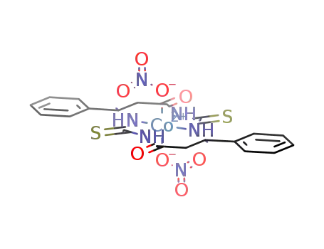 Molecular Structure of 848413-29-6 ([Co(1,3,7,9-tetraaza-4,10-diketo-6,12-diphenyl-2,8-dithiocyclododecane)(NO<sub>3</sub>)2])