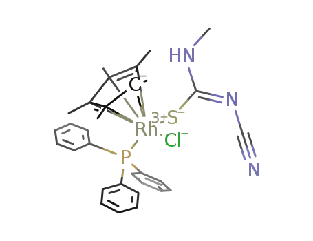 [(η5-pentamethylcyclopentadienyl)RhCl(SC(NCN)NHMe)(triphenylphosphine)]