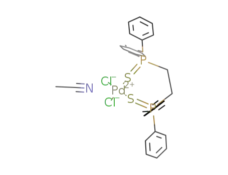 [(1,2-bis(diphenylthiophospinyl)ethane)dichloropalladium(II)]*CH<sub>3</sub>CN