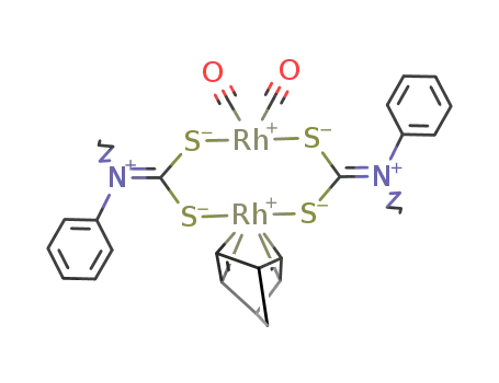 [Rh<sub>2</sub>(N-methyl,N-phenyl-dithiocarbamate)2(CO)2(norbornadiene)]