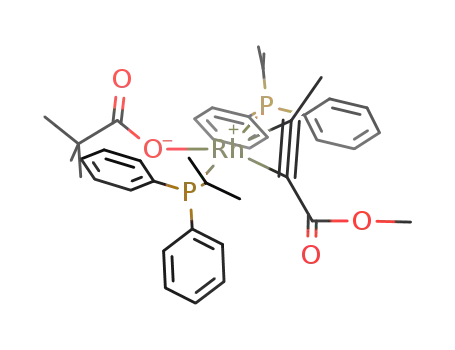 trans-[Rh(κ(1)-O2CC(CH3)3)(η(2)-MeCCCO2Me)(P(i-Pr)Ph2)2
