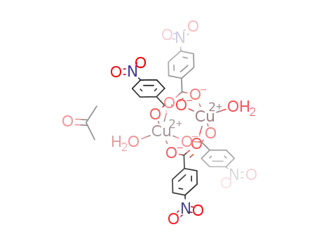 diaquatetrakis(p-nitrobenzoato)dicopper(II), inclusion compound with acetone