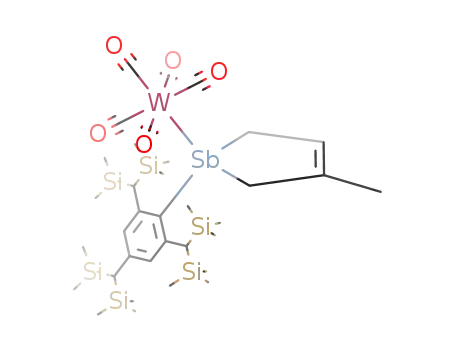 (OC)5W-η(1)-(2,4,6-tris[bis(trimethylsilyl)methyl]phenyl)SbC4H54(3-Me)