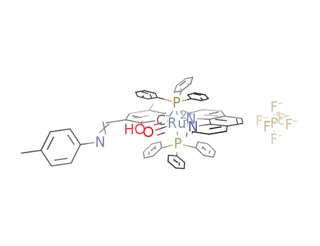 [Ru(η1-C6H2OH-2-CHNC6H4Me(p)-3-Me-5)(PPh3)2(CO)(1,10-phenanthroline)](PF6)