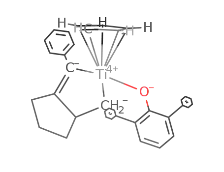 C<sub>5</sub>H<sub>5</sub>Ti[OC<sub>6</sub>(C<sub>6</sub>H<sub>5</sub>)2H<sub>3</sub>]C(C<sub>6</sub>H<sub>5</sub>)C(CH<sub>2</sub>)3CHCH<sub>2</sub>