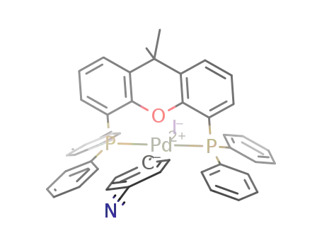 Molecular Structure of 439587-87-8 ((Xantphos)Pd(4-cyanophenyl)I)