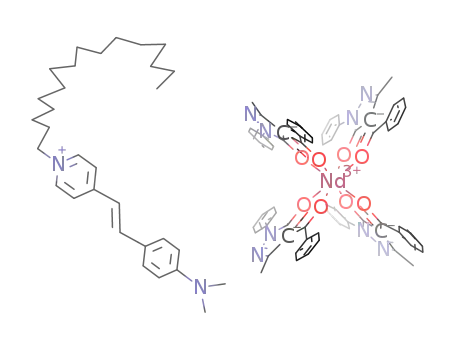 (E)-N-hexadecyl-4-(2-(4-(dimethylamino)phenyl)ethylene)pyridinium tetrakis(1-phenyl-3-methyl-4-benzoyl-5-pyrazolonato)neodymium(III)