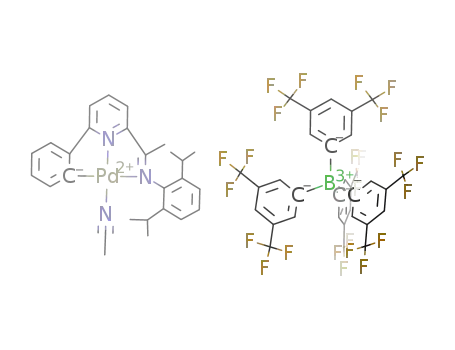 [Pd(NCCH3)(κ3-C,N,N-6-phenyl-2-[(2,6-diisopropylphenyl)imino]pyridine-H)][B(3,5-(CF3)2C6H3)4]