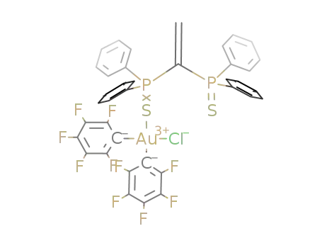 [AuCl(C<sub>6</sub>F<sub>5</sub>)2(CH<sub>2</sub>C(P(S)(C<sub>6</sub>H<sub>5</sub>)2)2)]