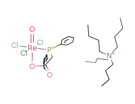 N(C<sub>4</sub>H<sub>9</sub>)4<sup>(1+)</sup>*ReOCl<sub>3</sub>(C<sub>6</sub>H<sub>5</sub>)2PCH<sub>2</sub>COO<sup>(1-)</sup>=N(C<sub>4</sub>H<sub>9</sub>)4ReOCl<sub>3</sub>(C<sub>6</sub>H<sub>5</sub>)2PCH<sub>2</sub>COO