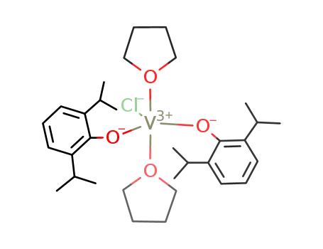 VCl(OC<sub>6</sub>H<sub>3</sub>-i-Pr<sub>2</sub>-2,6)2(THF)2