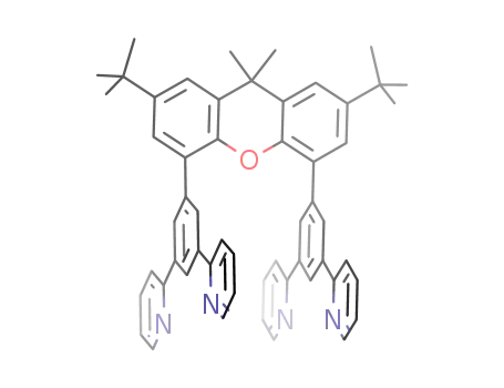 Molecular Structure of 1070166-12-9 (4,5-bis(3,5-di(2-pyridyl)-phenyl)-2,7-di-tert-butyl-9,9-dimethylxanthene)