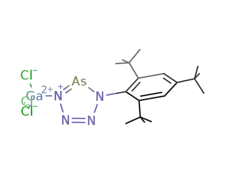 Molecular Structure of 1012322-73-4 ((2,4,6-tBu<sub>3</sub>C<sub>6</sub>H<sub>2</sub>)(arsenic-(nitrogen)4)(GaCl<sub>3</sub>))